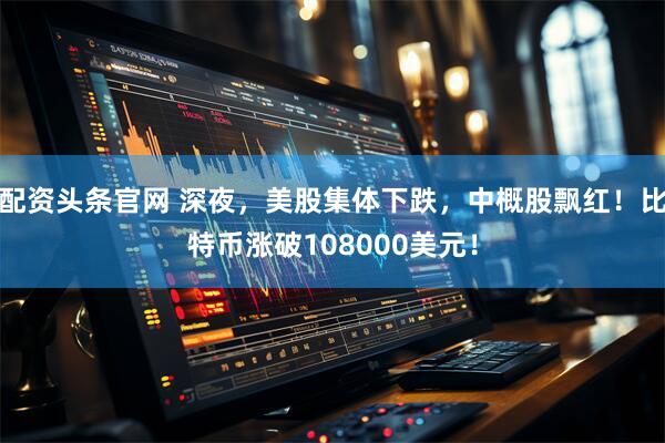 配资头条官网 深夜，美股集体下跌，中概股飘红！比特币涨破108000美元！