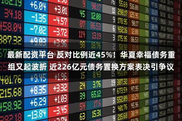 最新配资平台 反对比例近45%！华夏幸福债务重组又起波折 近226亿元债务置换方案表决引争议